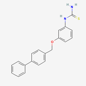 molecular formula C20H18N2OS B15409347 [3-[(4-Phenylphenyl)methoxy]phenyl]thiourea CAS No. 832098-86-9