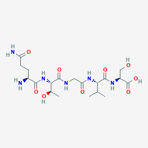 molecular formula C19H34N6O9 B15409348 L-Glutaminyl-L-threonylglycyl-L-valyl-L-serine CAS No. 828263-57-6