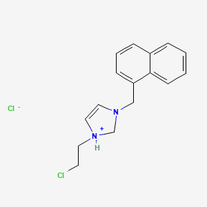 1-(2-Chloroethyl)-3-[(naphthalen-1-yl)methyl]-2,3-dihydro-1H-imidazol-1-ium chloride