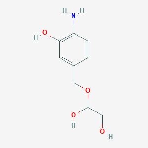 1-[(4-Amino-3-hydroxyphenyl)methoxy]ethane-1,2-diol