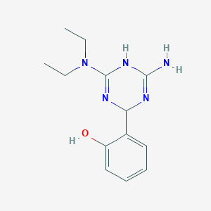 2-[4-Amino-6-(diethylamino)-2,5-dihydro-1,3,5-triazin-2-yl]phenol