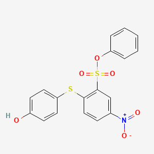 Phenyl 2-[(4-hydroxyphenyl)sulfanyl]-5-nitrobenzene-1-sulfonate