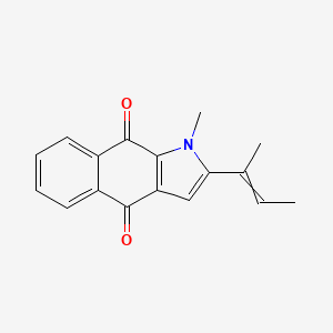 2-(But-2-en-2-yl)-1-methyl-1H-benzo[f]indole-4,9-dione