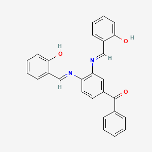 6,6'-[(4-Benzoyl-1,2-phenylene)bis(azanediylmethanylylidene)]di(cyclohexa-2,4-dien-1-one)