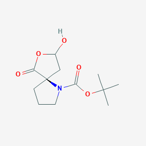 tert-butyl (5R)-8-hydroxy-6-oxo-7-oxa-1-azaspiro[4.4]nonane-1-carboxylate