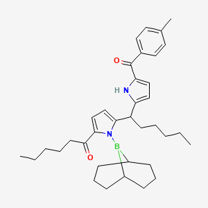 molecular formula C36H49BN2O2 B15409715 1-[1-(9-borabicyclo[3.3.1]nonan-9-yl)-5-[1-[5-(4-methylbenzoyl)-1H-pyrrol-2-yl]hexyl]pyrrol-2-yl]hexan-1-one CAS No. 816454-97-4