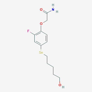 2-{2-Fluoro-4-[(5-hydroxypentyl)selanyl]phenoxy}acetamide