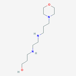 molecular formula C12H27N3O2 B15409797 3-[(2-{[3-(Morpholin-4-YL)propyl]amino}ethyl)amino]propan-1-OL CAS No. 627527-55-3