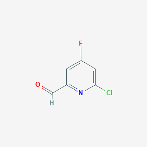 molecular formula C6H3ClFNO B15409803 6-Chloro-4-fluoropicolinaldehyde CAS No. 614752-51-1