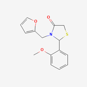 4-Thiazolidinone, 3-(2-furanylmethyl)-2-(2-methoxyphenyl)-