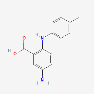 molecular formula C14H14N2O2 B15409823 5-Amino-2-(4-methylanilino)benzoic acid CAS No. 765288-60-6