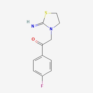 molecular formula C11H11FN2OS B15409838 1-(4-Fluorophenyl)-2-(2-imino-1,3-thiazolidin-3-yl)ethanone 