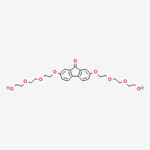 molecular formula C25H32O9 B15409851 9H-Fluoren-9-one, 2,7-bis[2-[2-(2-hydroxyethoxy)ethoxy]ethoxy]- CAS No. 619335-38-5