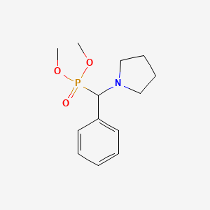 molecular formula C13H20NO3P B15409861 Phosphonic acid, (phenyl-1-pyrrolidinylmethyl)-, dimethyl ester CAS No. 595584-67-1