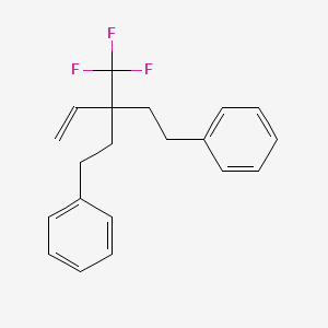 molecular formula C20H21F3 B15409865 [3-(2-Phenylethyl)-3-(trifluoromethyl)pent-4-en-1-yl]benzene CAS No. 821799-41-1