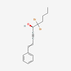 molecular formula C16H18Br2O B15409878 (5R)-6,6-Dibromo-1-phenyldec-1-en-3-yn-5-ol CAS No. 819851-01-9