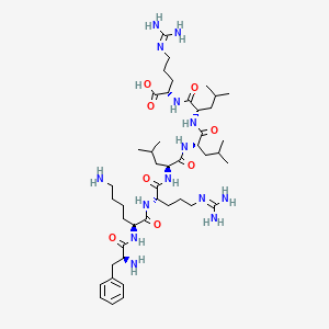 L-Phenylalanyl-L-lysyl-N~5~-(diaminomethylidene)-L-ornithyl-L-leucyl-L-leucyl-L-leucyl-N~5~-(diaminomethylidene)-L-ornithine