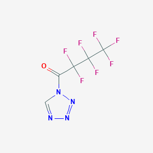 molecular formula C5HF7N4O B15409934 2,2,3,3,4,4,4-Heptafluoro-1-(1H-tetrazol-1-yl)butan-1-one CAS No. 827346-17-8