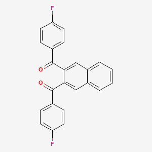 molecular formula C24H14F2O2 B15409935 (Naphthalene-2,3-diyl)bis[(4-fluorophenyl)methanone] CAS No. 820233-82-7