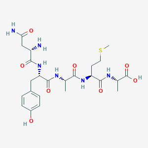 molecular formula C24H36N6O8S B15409939 L-Asparaginyl-L-tyrosyl-L-alanyl-L-methionyl-L-alanine CAS No. 616898-76-1