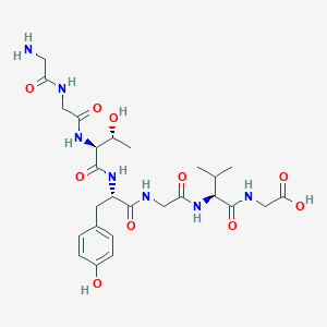 molecular formula C26H39N7O10 B15409967 Glycylglycyl-L-threonyl-L-tyrosylglycyl-L-valylglycine CAS No. 593252-70-1