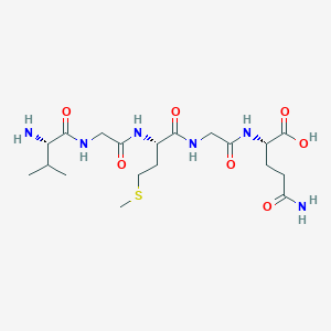 molecular formula C19H34N6O7S B15409999 L-Valylglycyl-L-methionylglycyl-L-glutamine CAS No. 823233-01-8