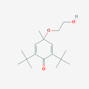 molecular formula C17H28O3 B15410018 2,6-Di-tert-butyl-4-(2-hydroxyethoxy)-4-methylcyclohexa-2,5-dien-1-one CAS No. 510726-00-8