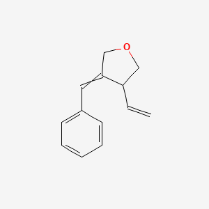 molecular formula C13H14O B15410026 3-Benzylidene-4-ethenyloxolane CAS No. 616230-39-8