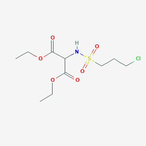 molecular formula C10H18ClNO6S B15410037 Diethyl [(3-chloropropane-1-sulfonyl)amino]propanedioate CAS No. 753489-98-4