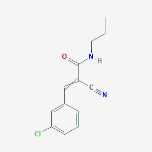 molecular formula C13H13ClN2O B15410046 3-(3-Chlorophenyl)-2-cyano-N-propylprop-2-enamide CAS No. 538350-12-8