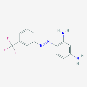 molecular formula C13H11F3N4 B15410067 4-{(E)-[3-(Trifluoromethyl)phenyl]diazenyl}benzene-1,3-diamine CAS No. 502620-88-4