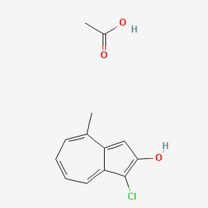 Acetic acid;1-chloro-4-methylazulen-2-ol