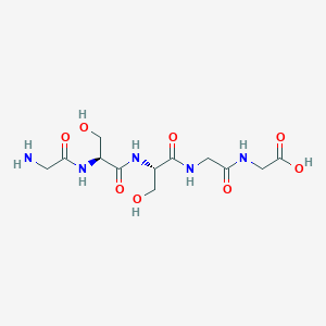 molecular formula C12H21N5O8 B15410106 Glycyl-L-seryl-L-serylglycylglycine CAS No. 578703-71-6