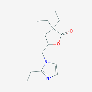 3,3-Diethyl-5-[(2-ethyl-1H-imidazol-1-yl)methyl]oxolan-2-one