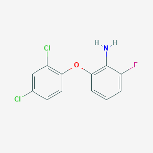 molecular formula C12H8Cl2FNO B15410190 2-(2,4-Dichlorophenoxy)-6-fluoroaniline CAS No. 827579-41-9