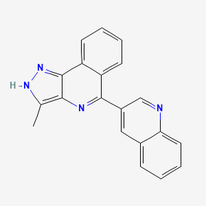 molecular formula C20H14N4 B15410199 1H-Pyrazolo[4,3-c]isoquinoline, 3-methyl-5-(3-quinolinyl)- CAS No. 824968-78-7