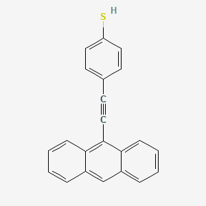 molecular formula C22H14S B15410207 4-[(Anthracen-9-yl)ethynyl]benzene-1-thiol CAS No. 500593-60-2