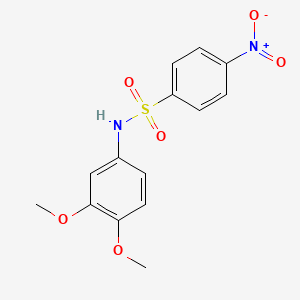 molecular formula C14H14N2O6S B15410212 N-(3,4-dimethoxyphenyl)-4-nitrobenzenesulfonamide 