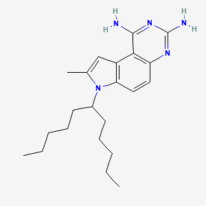 molecular formula C22H33N5 B15410271 7H-Pyrrolo[3,2-f]quinazoline-1,3-diamine, 8-methyl-7-(1-pentylhexyl)- CAS No. 628709-15-9