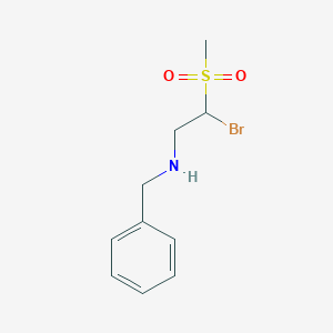 molecular formula C10H14BrNO2S B15410293 N-Benzyl-2-bromo-2-(methanesulfonyl)ethan-1-amine CAS No. 824938-67-2