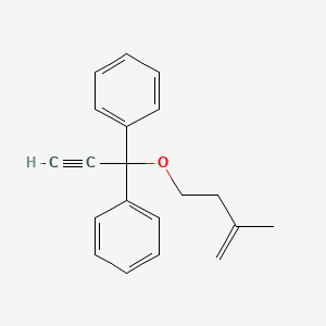 1,1'-{3-[(3-Methylbut-3-en-1-yl)oxy]prop-1-yne-3,3-diyl}dibenzene