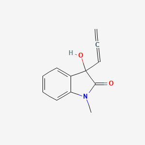 molecular formula C12H11NO2 B15410311 3-Hydroxy-1-methyl-3-propadienyl-1,3-dihydro-2H-indol-2-one CAS No. 651007-49-7