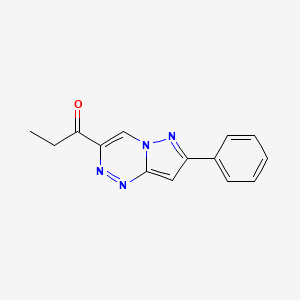 1-(7-Phenylpyrazolo[5,1-c][1,2,4]triazin-3-yl)propan-1-one