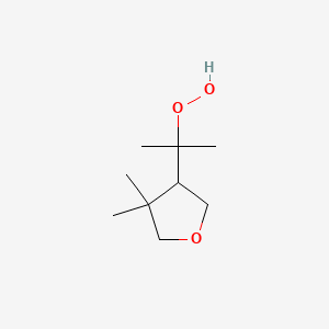 molecular formula C9H18O3 B15410340 2-(4,4-Dimethyloxolan-3-yl)propane-2-peroxol CAS No. 830345-55-6