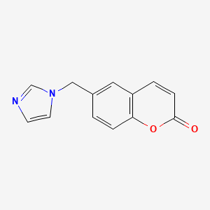 2H-1-Benzopyran-2-one, 6-(1H-imidazol-1-ylmethyl)-