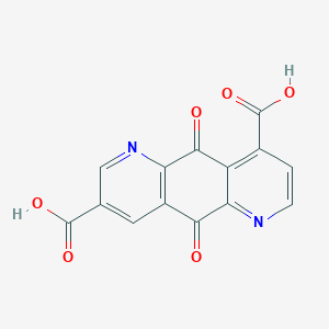 molecular formula C14H6N2O6 B15410394 5,10-Dioxo-5,10-dihydropyrido[2,3-g]quinoline-3,9-dicarboxylic acid CAS No. 824405-36-9