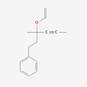 molecular formula C15H18O B15410413 [3-(Ethenyloxy)-3-methylhex-4-yn-1-yl]benzene CAS No. 825627-95-0