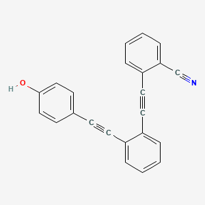 2-({2-[(4-Hydroxyphenyl)ethynyl]phenyl}ethynyl)benzonitrile