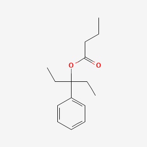 molecular formula C15H22O2 B15410492 3-Phenylpentan-3-yl butanoate CAS No. 823814-12-6