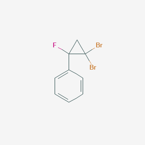 molecular formula C9H7Br2F B15410523 (2,2-Dibromo-1-fluorocyclopropyl)benzene CAS No. 502763-72-6